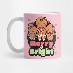 Retro Merry & Bright Gingerbread Man Mug
